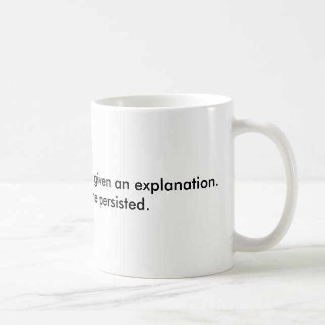She persisted. coffee mug (Right)
