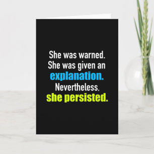 She Persisted Elizabeth Warren Card