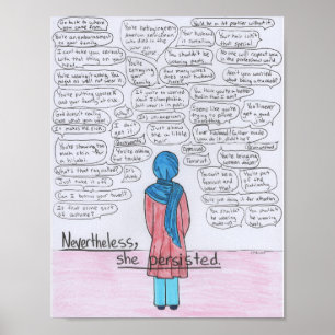 She Persisted (Hijabi) Poster