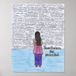 She Persisted (Lesbian) 8.5x11 Poster