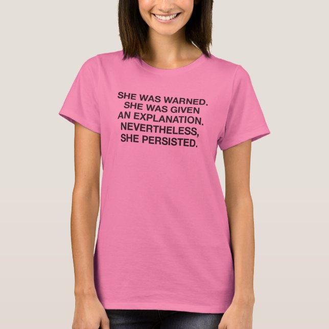 She Persisted pink tie dye tee shirt (Front)