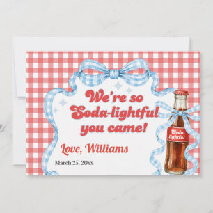 She Ready Pop Soda Baby Shower Boy Thank You Card