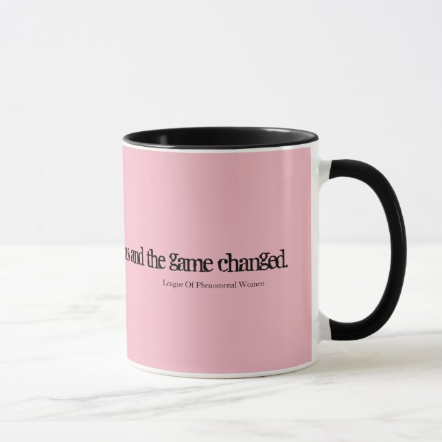 She remembered, and the game changed. mug (Right)