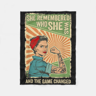 She Remembered Who She Was And The Game Changed  Fleece Blanket