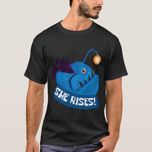She rises Angler Fish T-Shirt (Front)