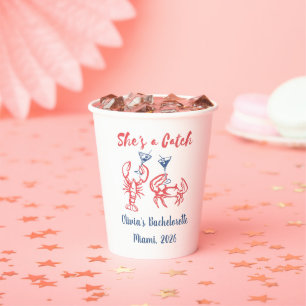 She’s a Catch Bachelorette Paper Cups