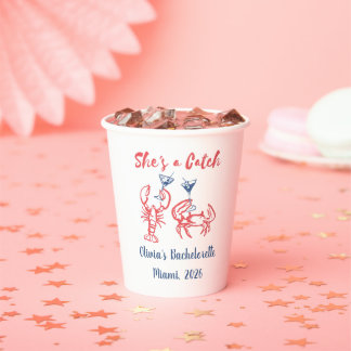 She’s a Catch Bachelorette Paper Cups