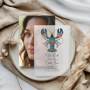 She’s a Catch Coastal Bachelorette Party Vellum Invitations