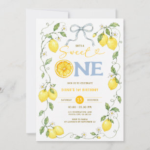 She’s a Sweet One Lemon First Birthday Summer Invitation