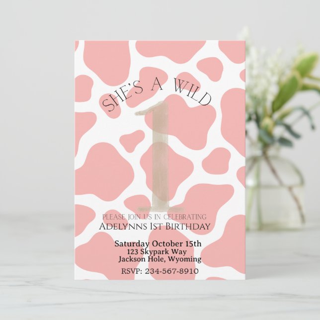 She’s A Wild One Invitation (Standing Front)