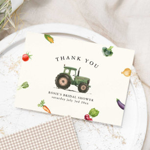 She’s Fresh Off The Farmers Market Bridal Shower Thank You Card