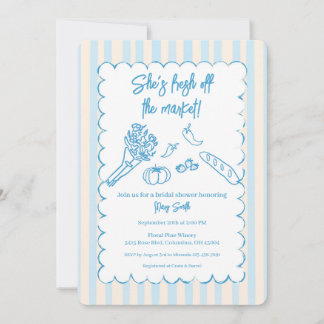 She’s Fresh Off the Market Bridal Shower Invitation