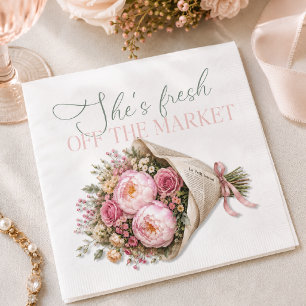 She’s Fresh Off the Market Bridal Shower Napkin