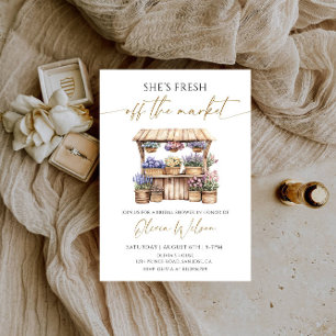 She’s Fresh Off the Market Bridal Shower Party Invitation