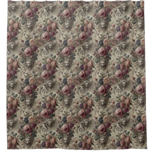 She’s Got Claws – Gothic Floral Grotesque Shower Curtain