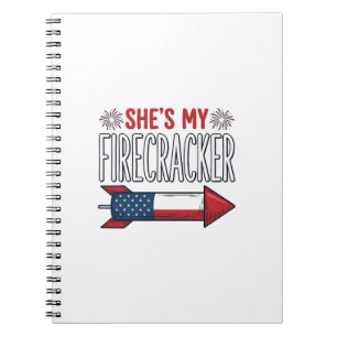 She’s My Firecracker Patriotic Couple Design_1 Notebook