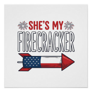 She’s My Firecracker Patriotic Couple Design_1 Poster