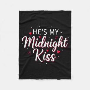 She’s My Midnight Kiss Funny Valentine Matching Co Fleece Blanket
