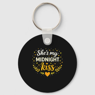 She’s My Midnight Kiss Romantic Love Quote Typogra Key Ring
