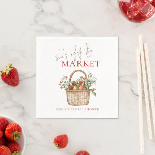 She’s off the Market Name Bridal Shower Napkin