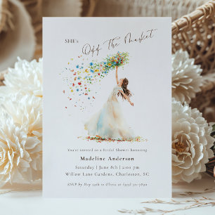 She’s Off the Market Whimsical Bridal Shower Invitation