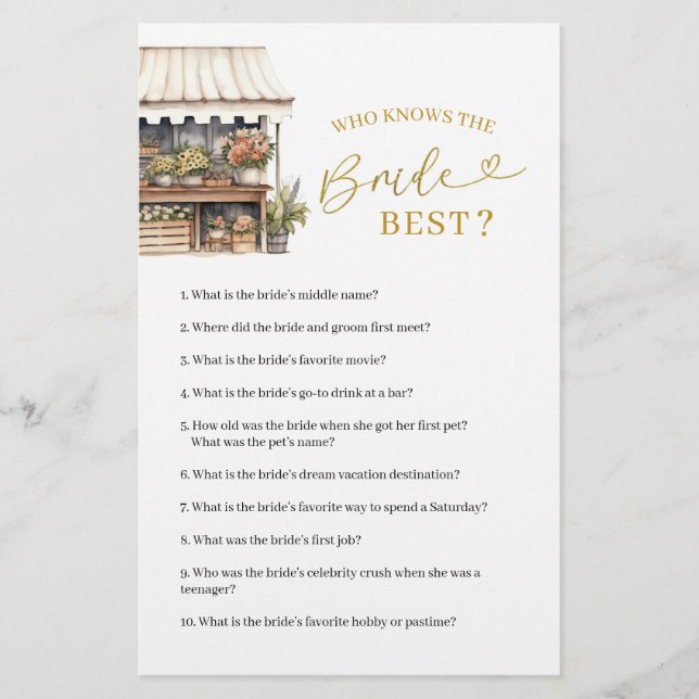 She’s Off The Market Who Knows The Bride Best (Front)