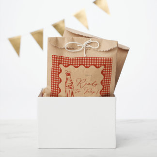 She’s ready to pop baby shower favour bags