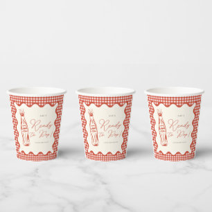 She’s ready to pop baby shower paper cups