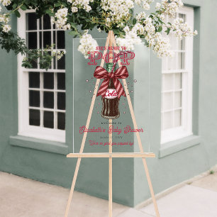 She’s Ready to Pop Cola Bottle Baby Shower Welcome Acrylic Sign