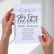 She’s Tying the Knot Theme White Bow