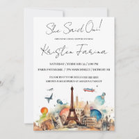 She Said Oui! Paris, Eiffel Tower, Bridal Shower