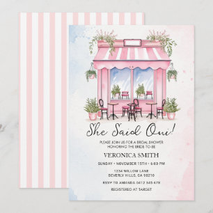 She Said Oui Paris Pink Bridal Shower Invitation
