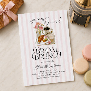 She Said Oui Parisian Bridal Brunch Invitation