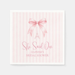 She Said Oui Pink Parisian Napkin