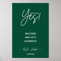 She said Yes banner Engagement welcome  Poster