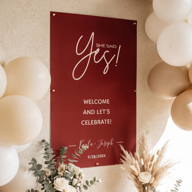 She said Yes banner Engagement welcome Poster (Creator Uploaded)