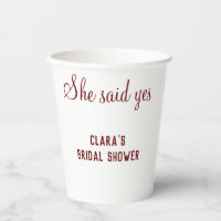 she said yes bridal shower party add name text
