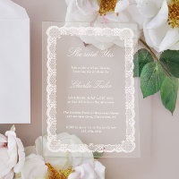 She Said Yes Elegant Ivory Lace Bridal Shower