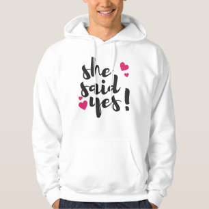 She Said Yes! Engagement Celebration – Romantic  Hoodie