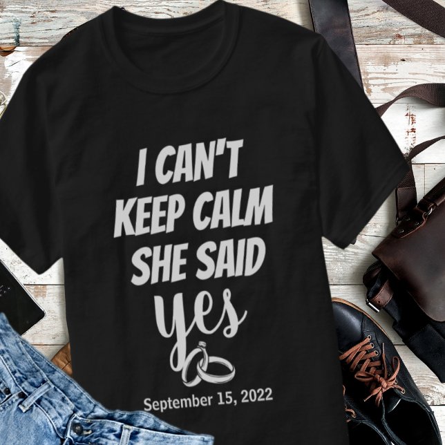 She Said Yes Engagement Gifts For Couple Matching T-Shirt (Creator Uploaded)
