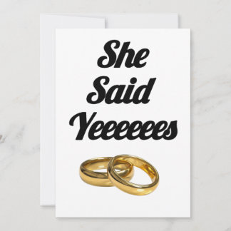 She Said Yes Engagement Invitation – Heart Theme 