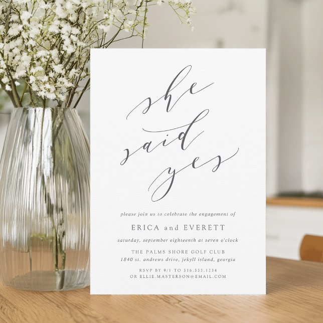 She Said Yes | Engagement Party Invitation (Creator Uploaded)