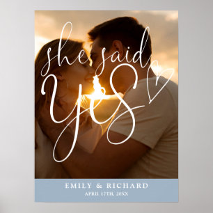She Said Yes Engagement Party Photo Welcome Sign
