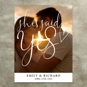 She Said Yes Engagement Party Photo Welcome Sign