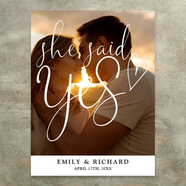 She Said Yes Engagement Party Photo Welcome Sign (She Said Yes Engagement Party Photo Welcome Sign)