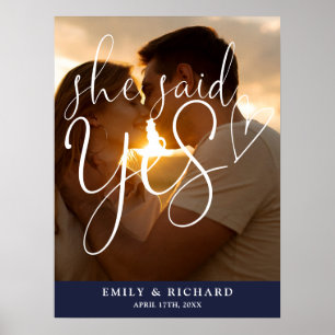 She Said Yes Engagement Party Photo Welcome Sign