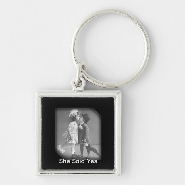 She Said Yes First Love Vintage Key Chain (Front)