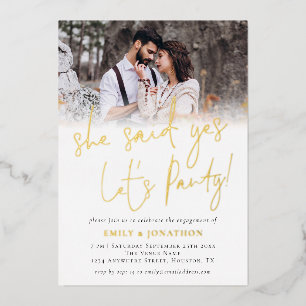 She Said Yes Photo Overlay Engagement Party Real