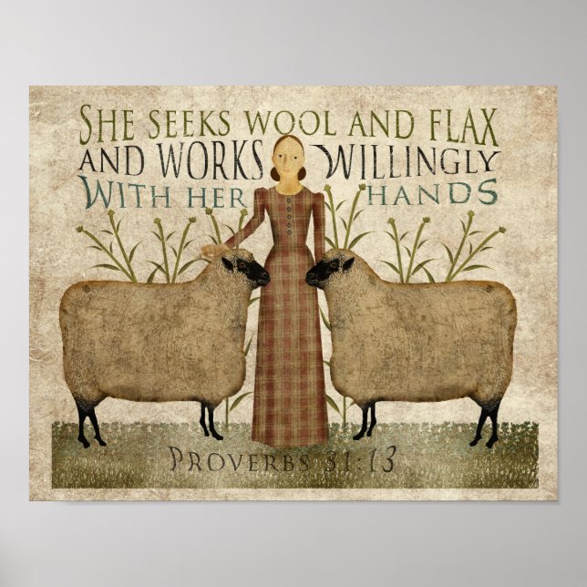 She Seeks Wool & Flax Poster (Front)