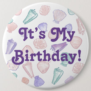 She Sells Sea Shells Birthday Girl Pin